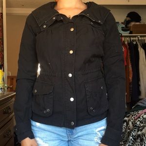 Black cargo jacket
